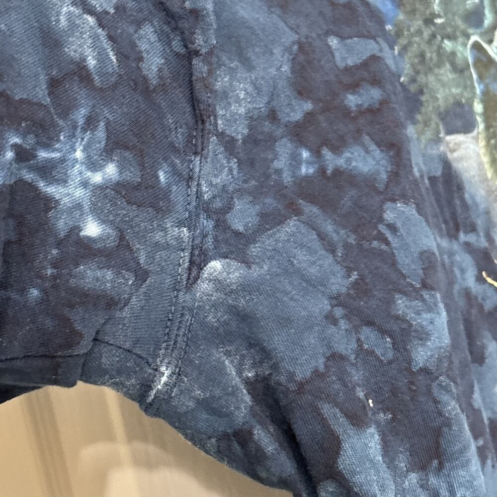 Blue Rock Tee Shirt Tie Dye Nature Woods Wolf Made In USA size Medium - Picture 7 of 9